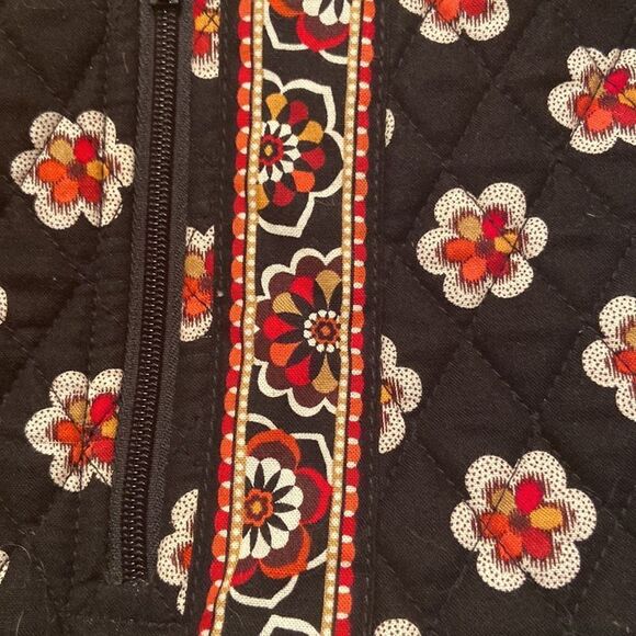 Vera Bradley bag like new black, red cream tan colors - Picture 3 of 12